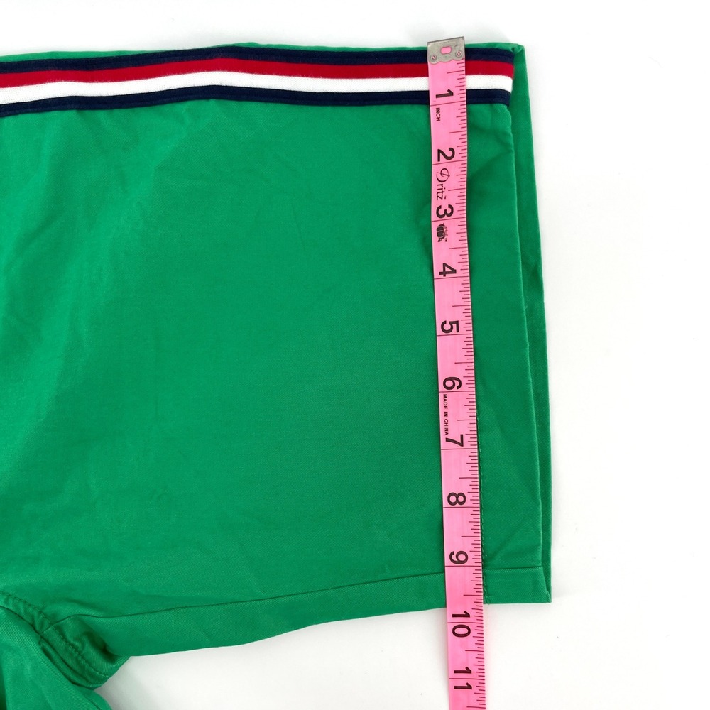 Tommy Hilfiger Mens Side Stripe Green Chino Shorts Size 29 Nautical Preppy - Picture 8 of 10